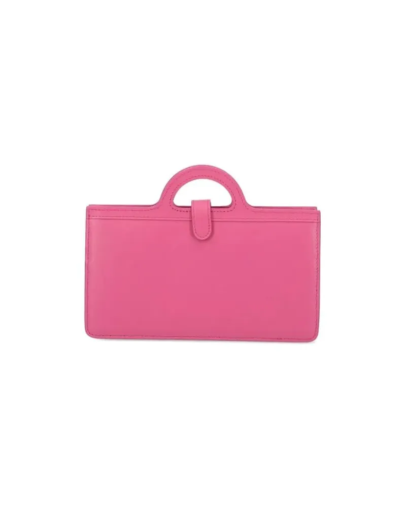 Marni Portemonnaie "Chain" Crossbody Wallet In Pink Leather pink Rosa
