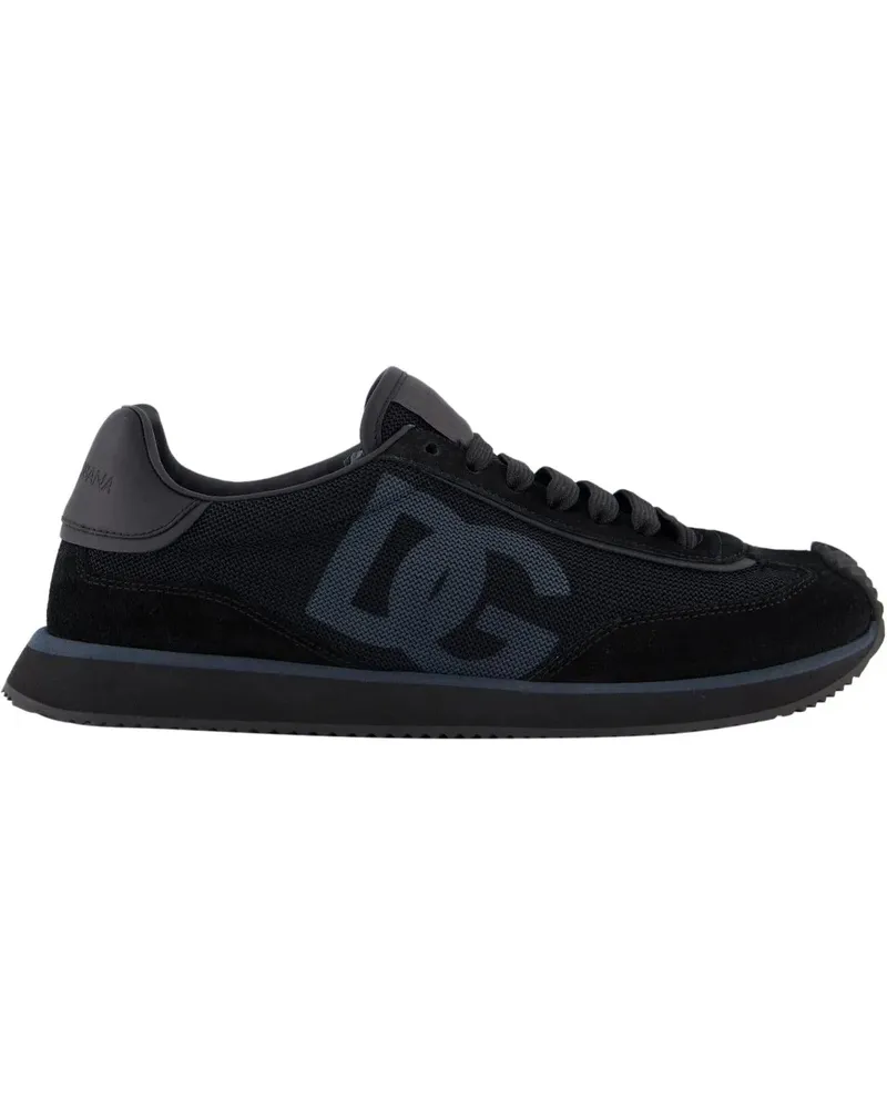 Dolce & Gabbana Low-Top Sneaker Heren Cushion Sneaker Zwart schwarz Schwarz