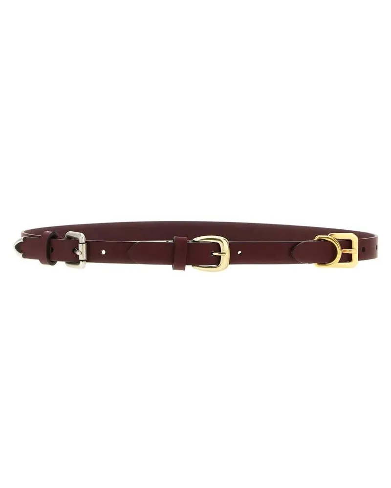 Etro Gürtel Triple Buckle Belt rot Rot
