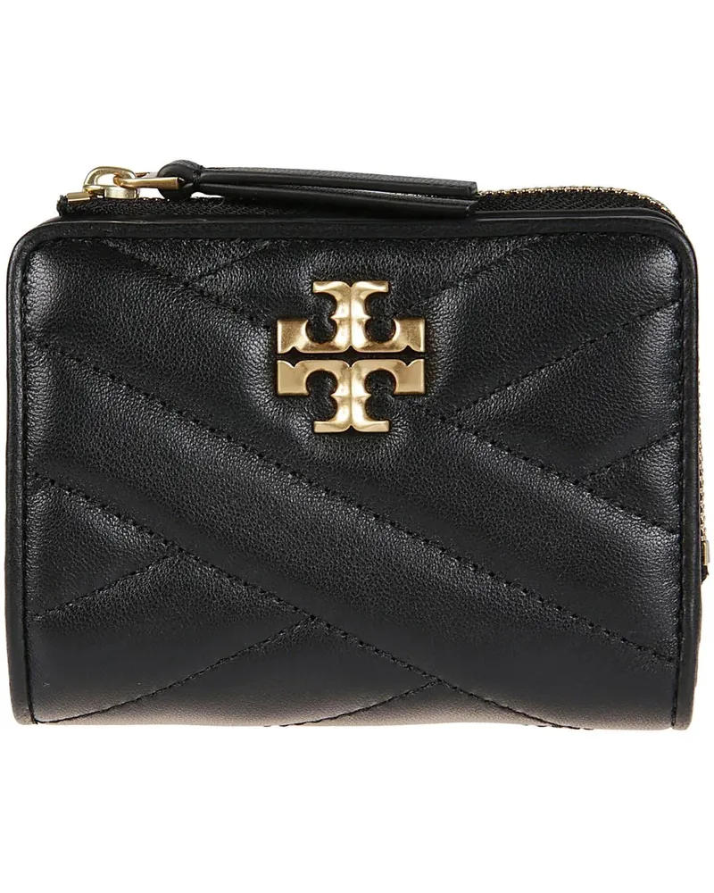 Tory Burch Portemonnaie Kira Chevron Bi-fold Wallet Black schwarz Schwarz