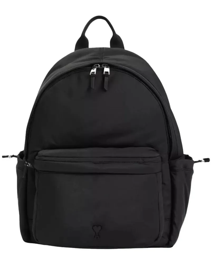 AMI Paris Rucksäcke Rucksack mit Logo schwarz Schwarz