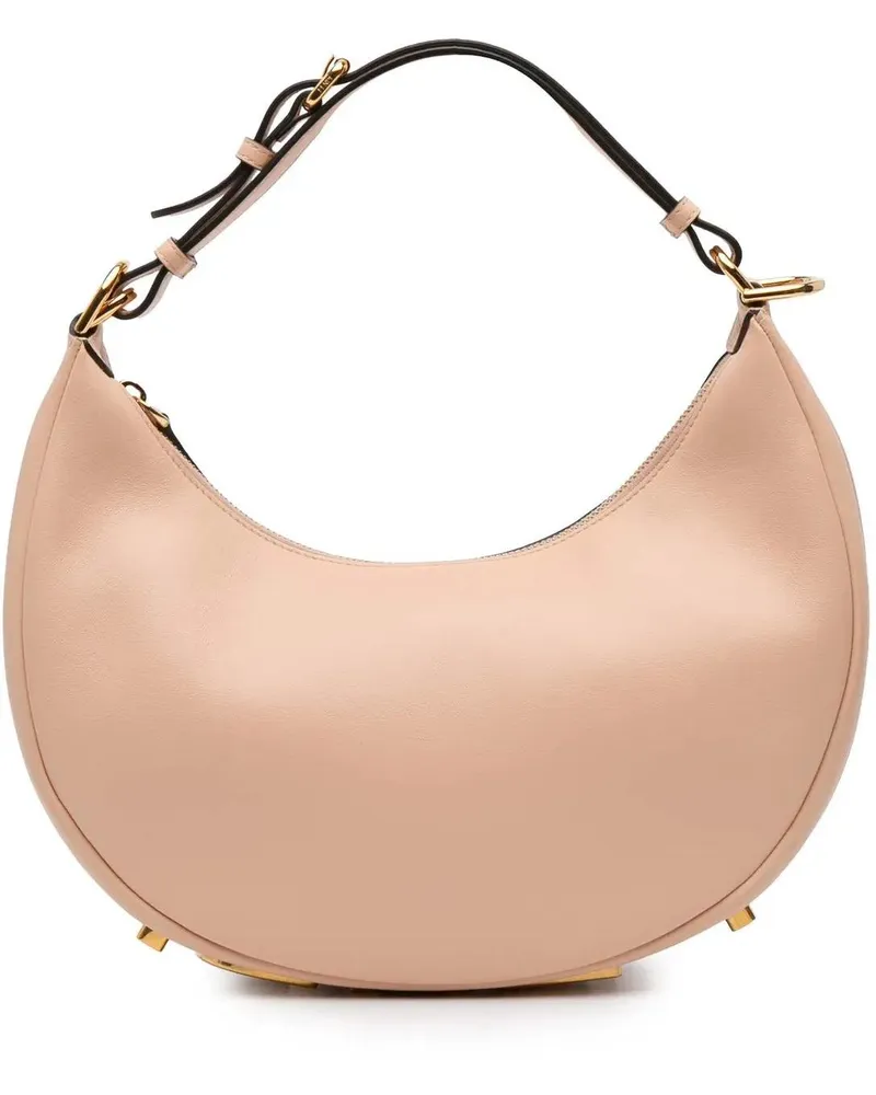 Fendi Hobo Bags Small Leather graphy Hobo braun Braun