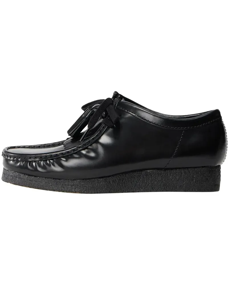 Clarks Low-Top Sneaker Sneakers Wallabee Black Leather bunt Bunt