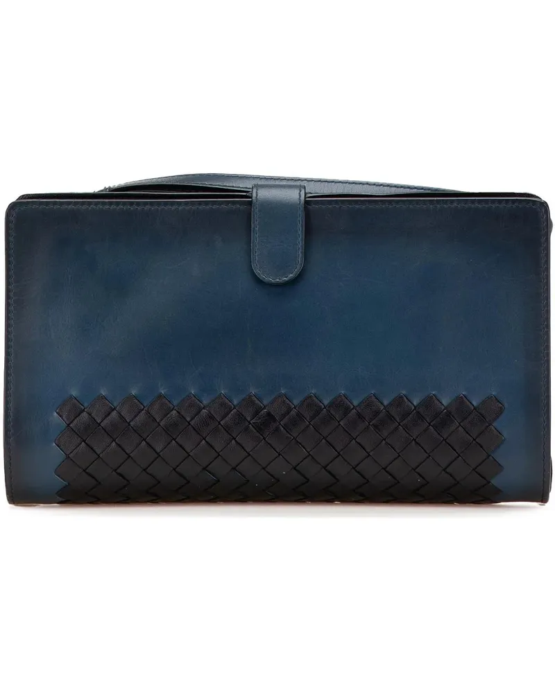 Bottega Veneta Clutches Intrecciato Trimmed Nappa Wristlet Clutch blau Blau