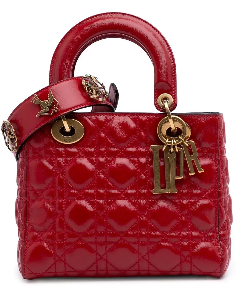Dior Hobo Bags Small Calfskin Cannage My ABCDior Lady Dior rot Rot