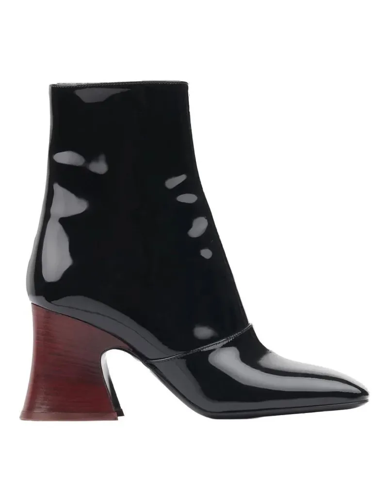 Chloé Stiefel Janis Ankle Boots With Glossy Calfskin schwarz Schwarz