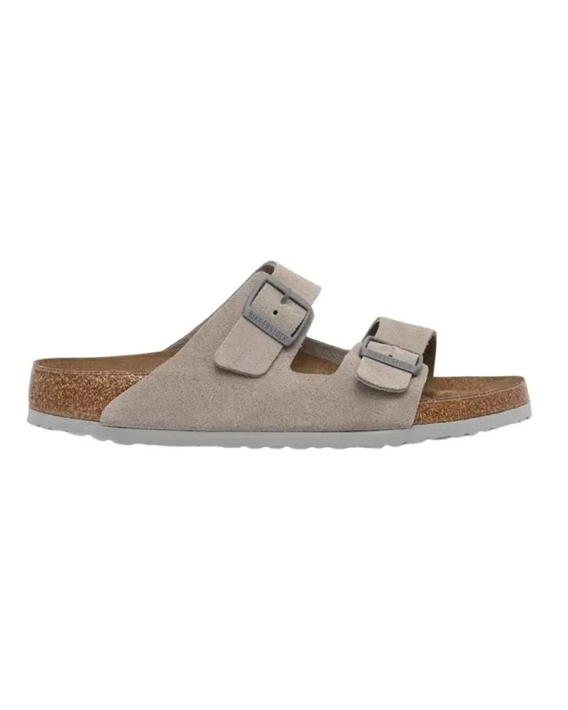 Birkenstock Sandalen Two-Strap Grey Suede Sandal With Buckles grau Grau