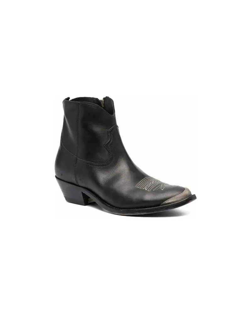 Golden Goose Boots & Stiefeletten Black Western Ankle Boots Schwarz