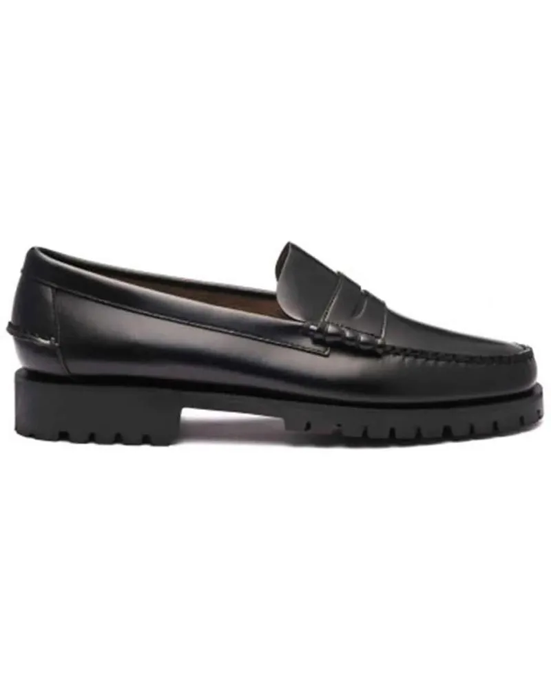 Sebago Low-Top Sneaker mocassins en cuir schwarz Schwarz