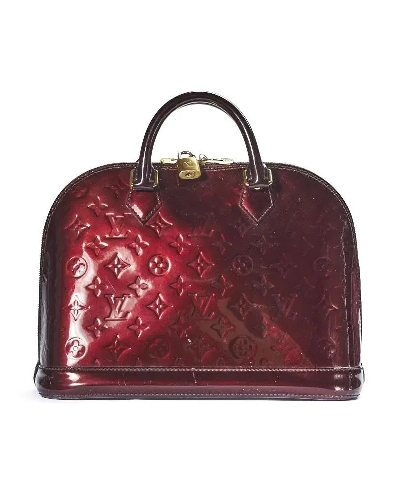 Louis Vuitton Crossbody Bags Alma Pm Patent Leather Amaranth schwarz Schwarz