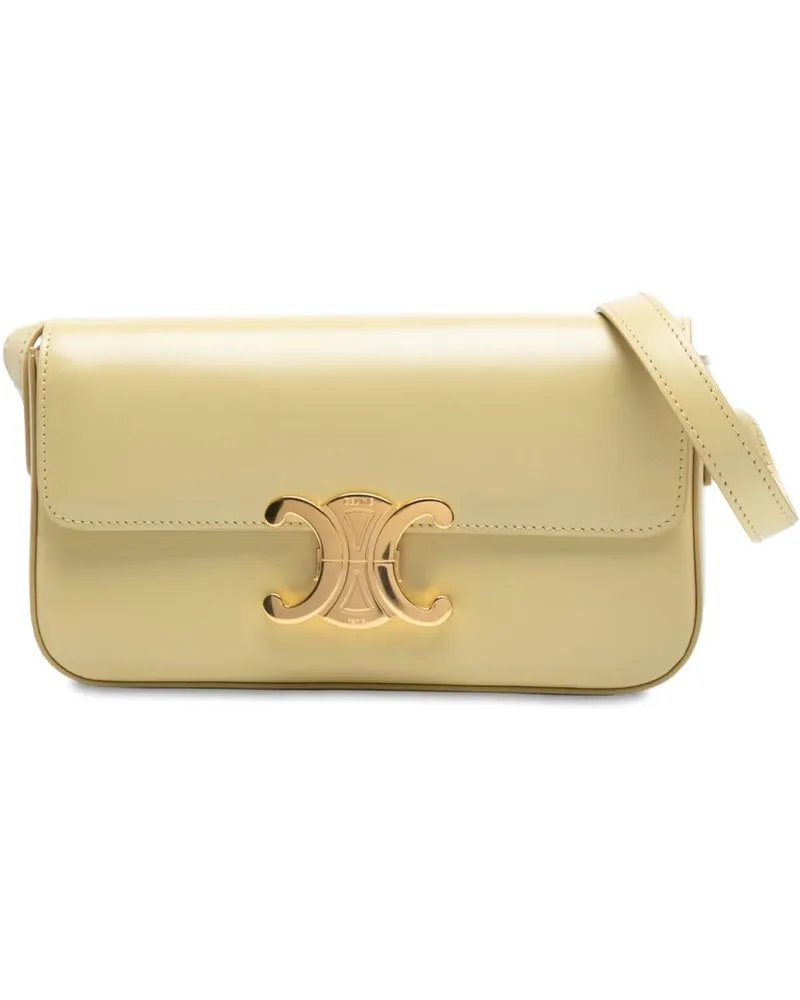 Celine Hobo Bags Shiny Calfskin Claude Shoulder Bag gelb Gelb