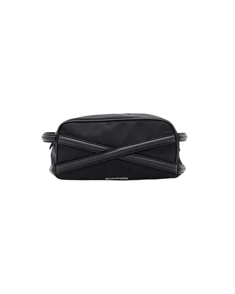 Alexander McQueen Crossbody Bags Nylon Envelope Schwarz