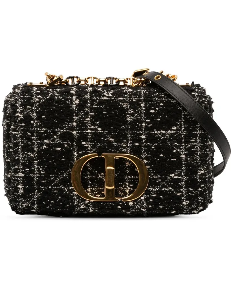 Dior Hobo Bags Small Tweed Macrocannage Caro Bag schwarz Schwarz