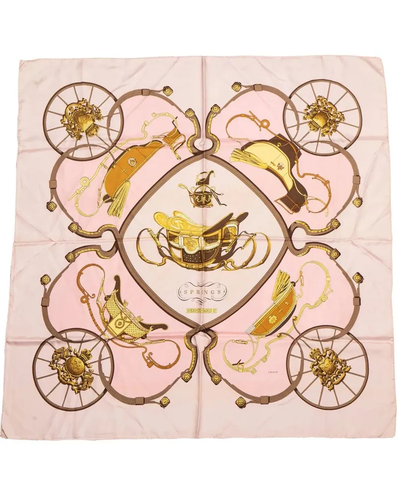 Hermès Tücher & Schals Hermes Classic Springs Silk Carre 90 Scarf Tuch rot Rot