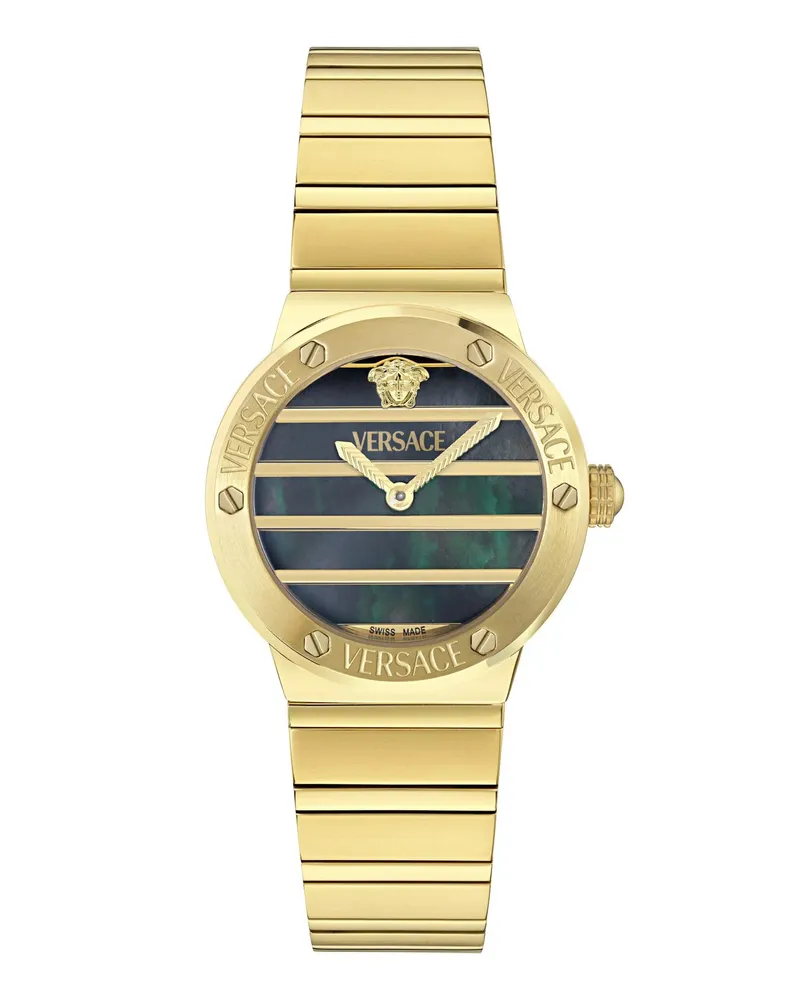 Versace Uhr Quarz-Analoguhr Greca Logo Pearl gold Gold