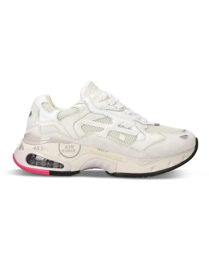 Premiata Low-Top Sneaker Innovative Sneakers With Mixed Material Design weiß Weiß