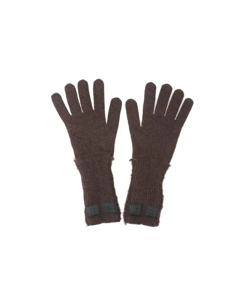 Maison Margiela Handschuhe Classic Brown Gloves With Smooth Texture braun Braun