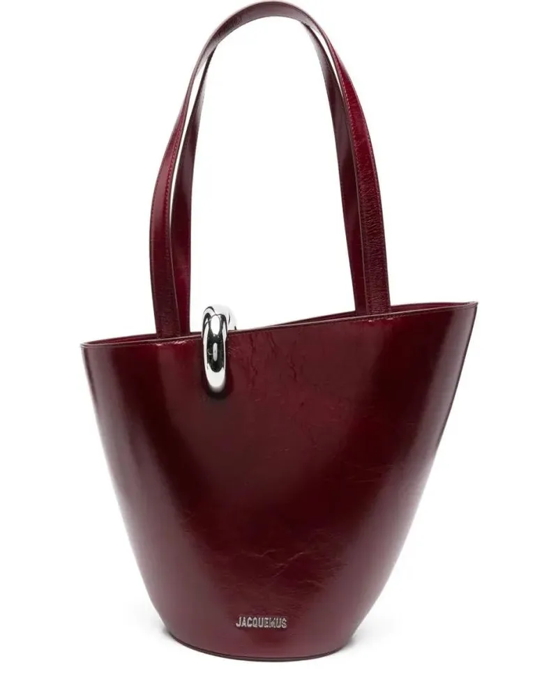 Jacquemus Hobo Bags Le Bambola Moyen Leather Shoulder Bag schwarz Schwarz