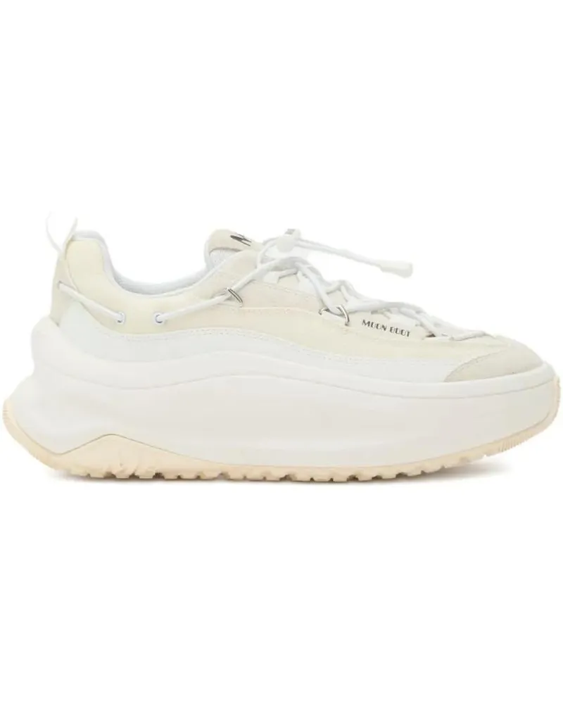 Moon Boot Low-Top Sneaker Water-Resistant White Sneakers With Sole weiß Weiß