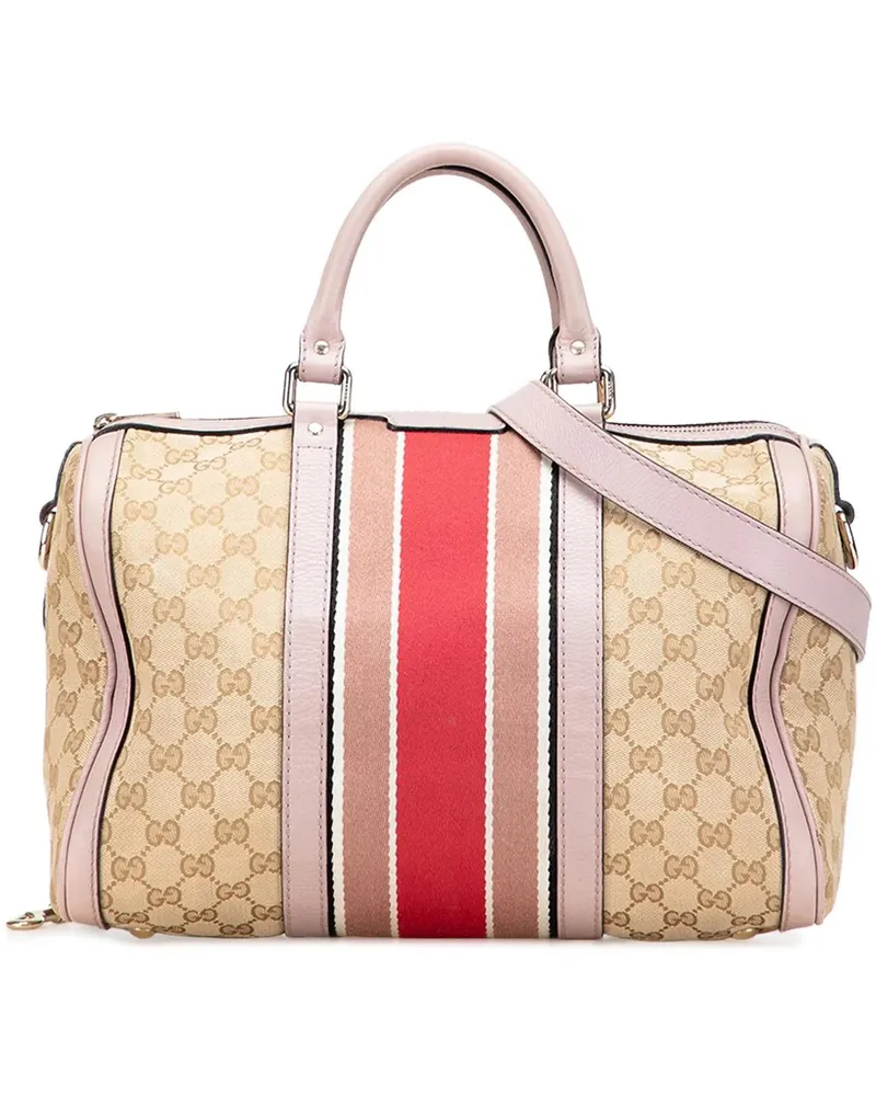 Gucci Hobo Bags Medium GG Canvas Web Joy Boston Bag braun Braun