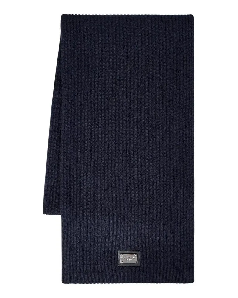 Dolce & Gabbana Tücher & Schals Ribbed Blue Scarf blau Blau