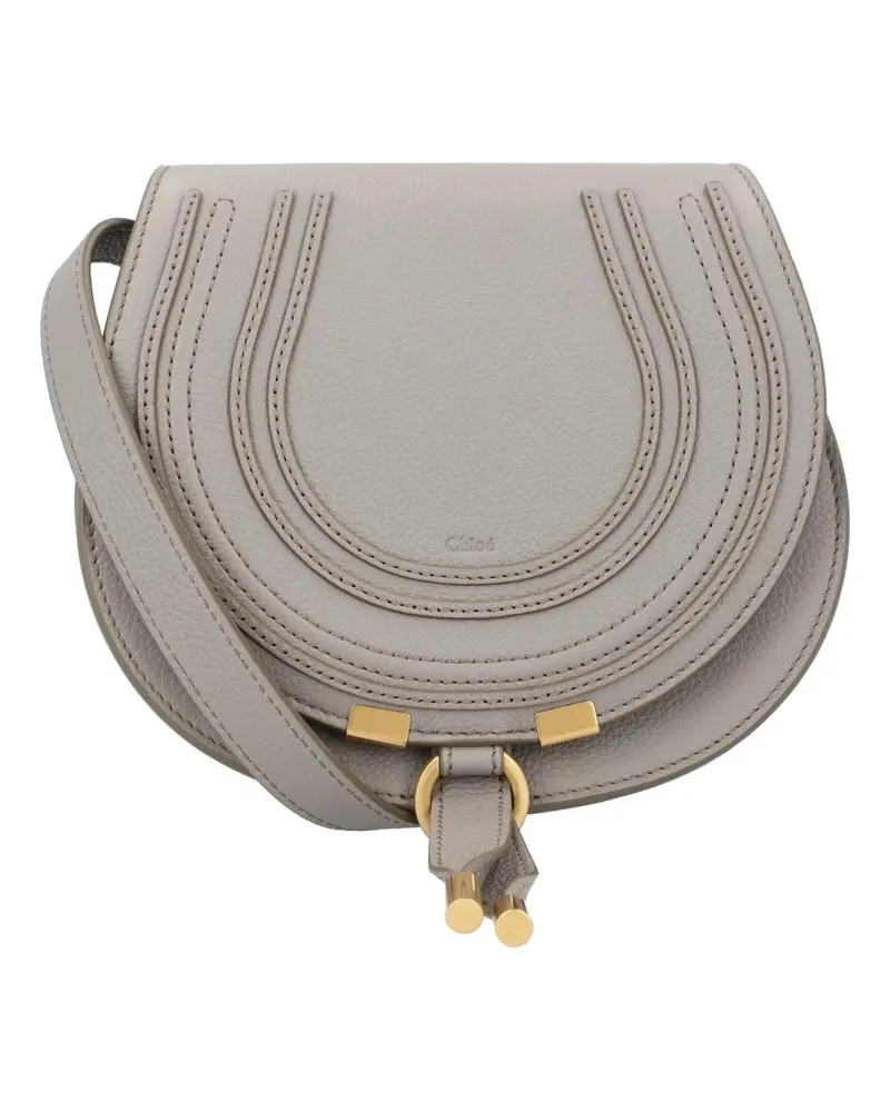 Chloé Hobo Bags Marcie Small Saddle Bag Grey grau Grau
