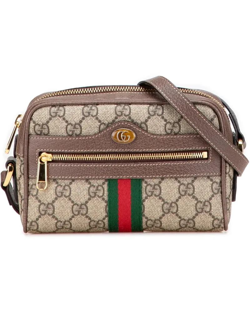 Gucci Hobo Bags Mini GG Supreme Ophidia Crossbody braun Braun