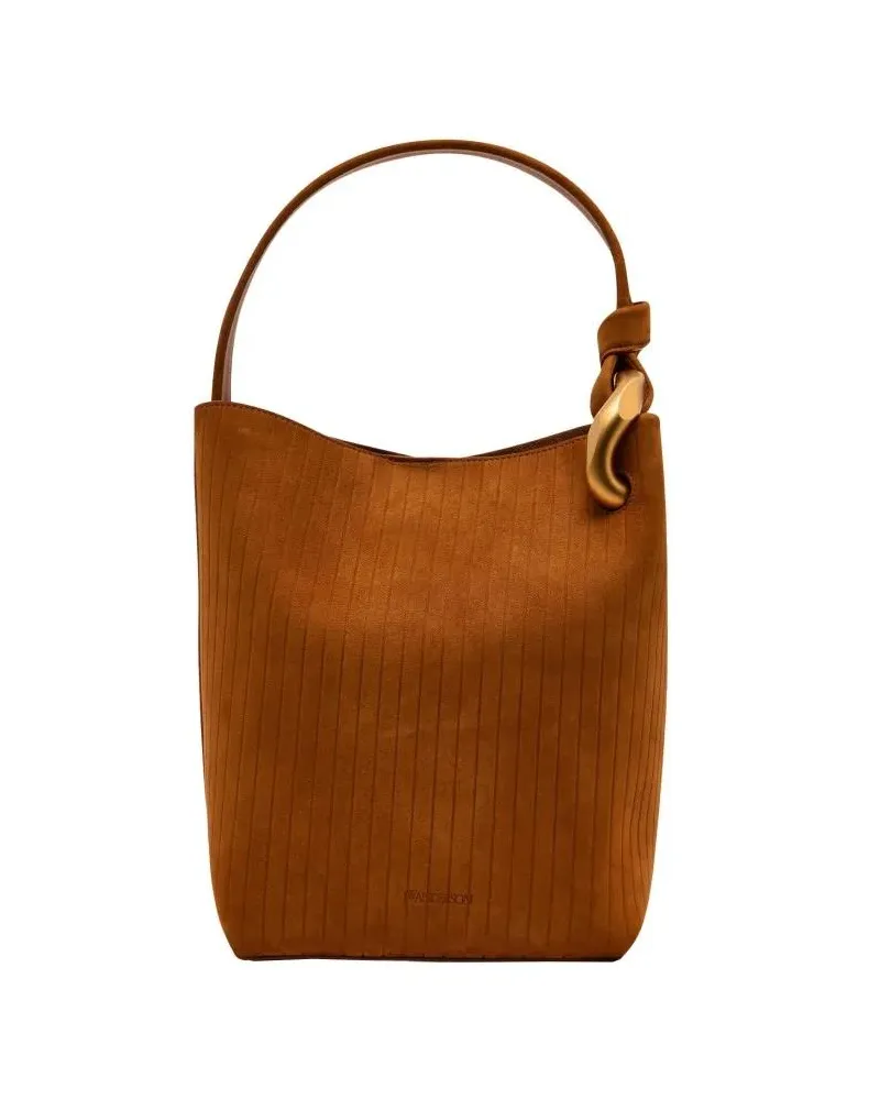 J.W.Anderson Beuteltaschen The Jwa Corner Bucket Bag Suede braun Braun