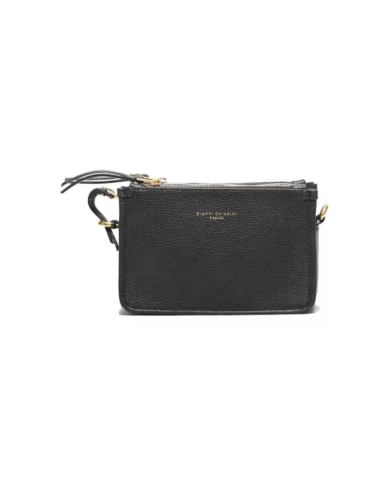 Gianni Chiarini Hobo Bags 3 Square Shaped Zips Shoulder Bag schwarz Schwarz