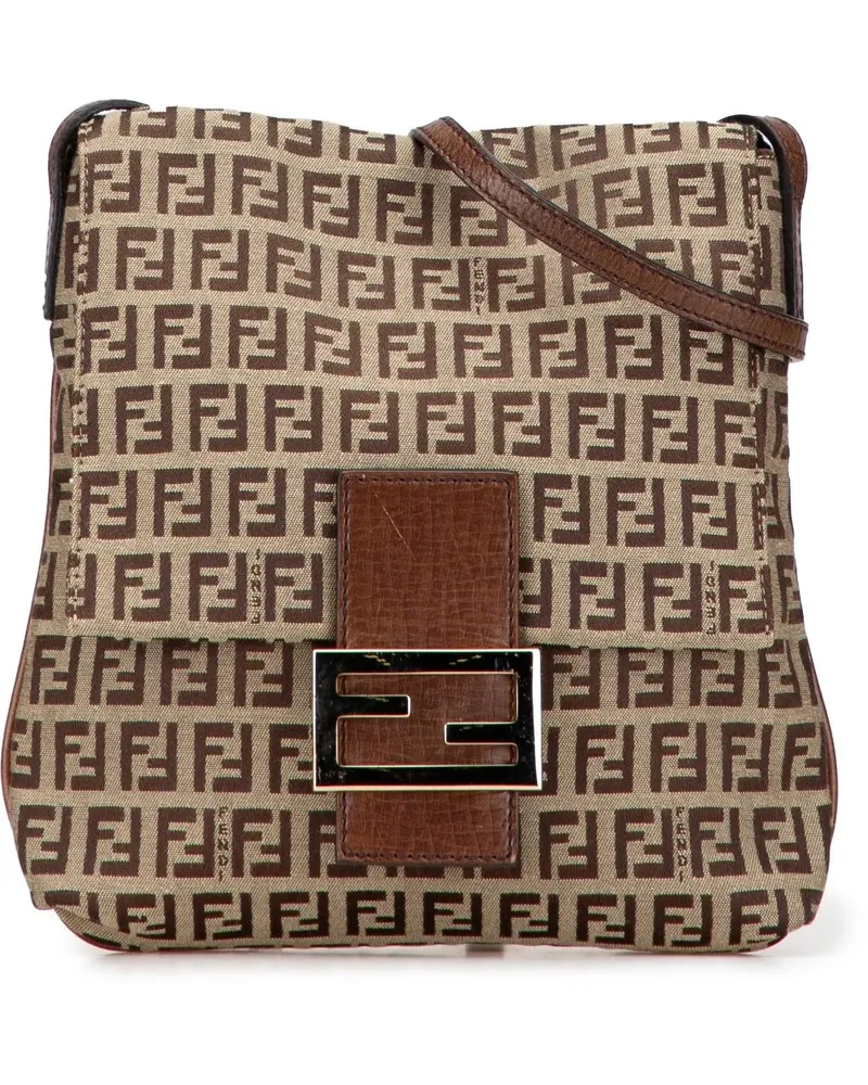Fendi Hobo Bags Zucchino Canvas Crossbody braun Braun