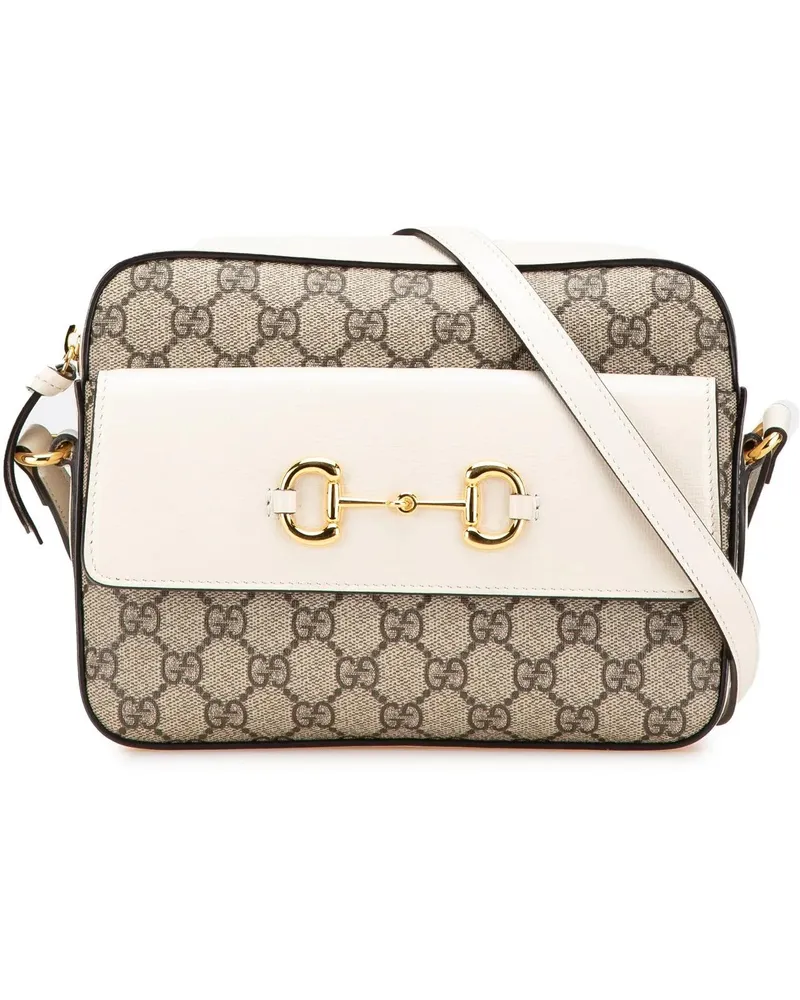 Gucci Hobo Bags Small GG Supreme Horsebit 1955 Crossbody braun Braun