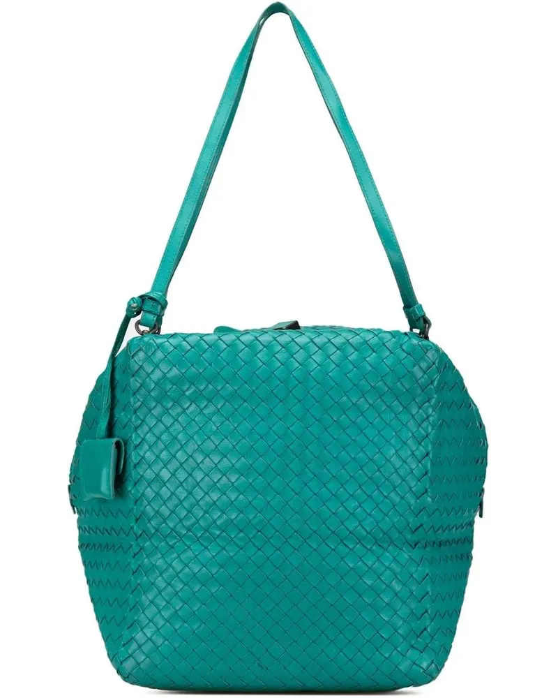 Bottega Veneta Hobo Bags Nappa Intrecciato Cube Shoulder Bag blau Blau