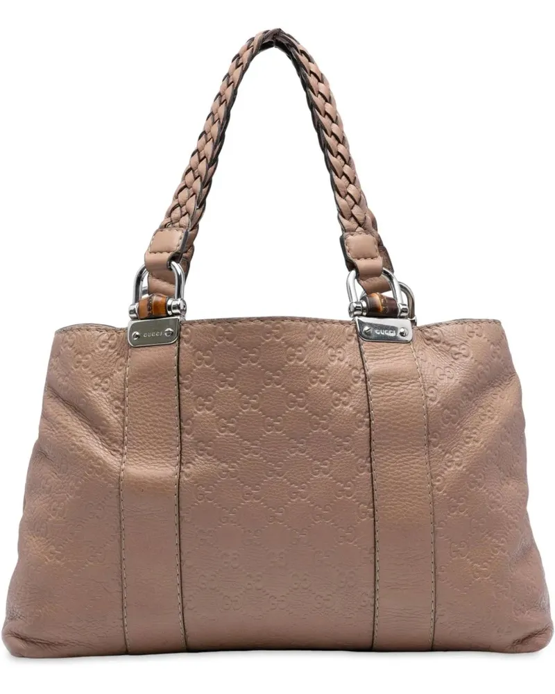 Gucci Hobo Bags Medium ssima Bamboo Libeccio Tote braun Braun