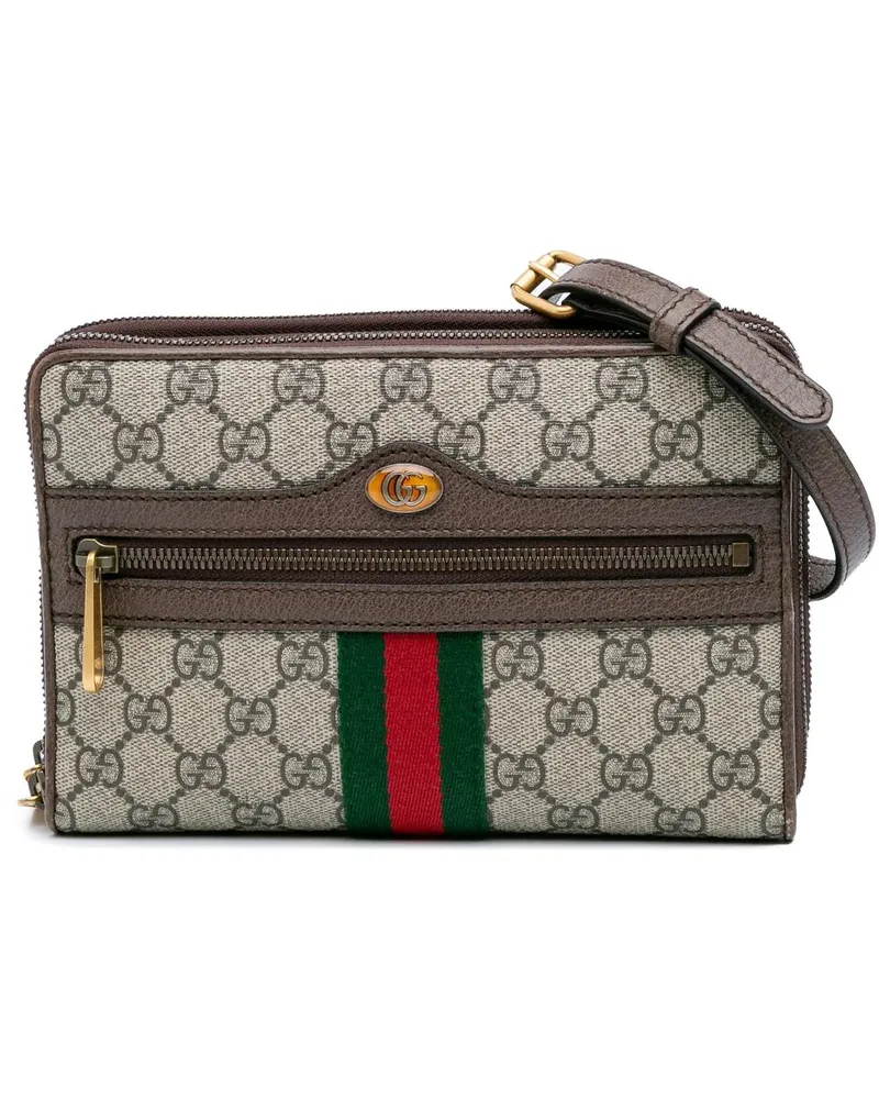 Gucci Hobo Bags 2016-2024 GG Supreme Ophidia Wallet On Chain braun Braun