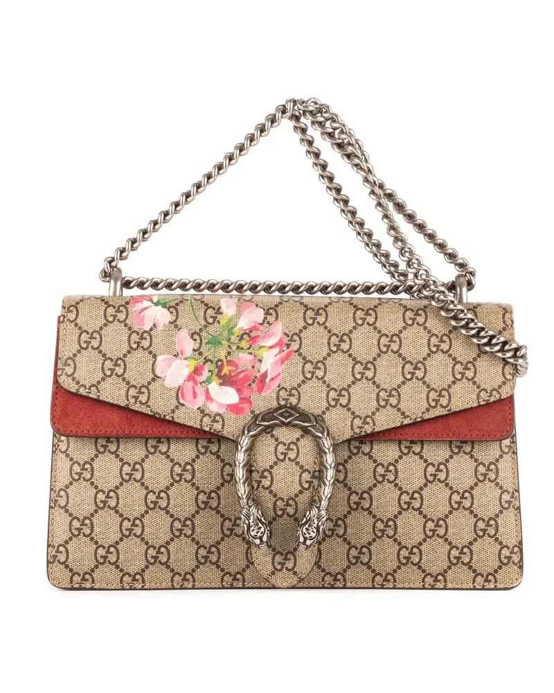 Gucci Crossbody Bags Floral Dionysus Chain Crossbody Small beige Beige