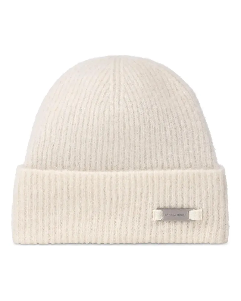 Canada Goose Caps & Mützen Beanie aus Alpaka creme Creme