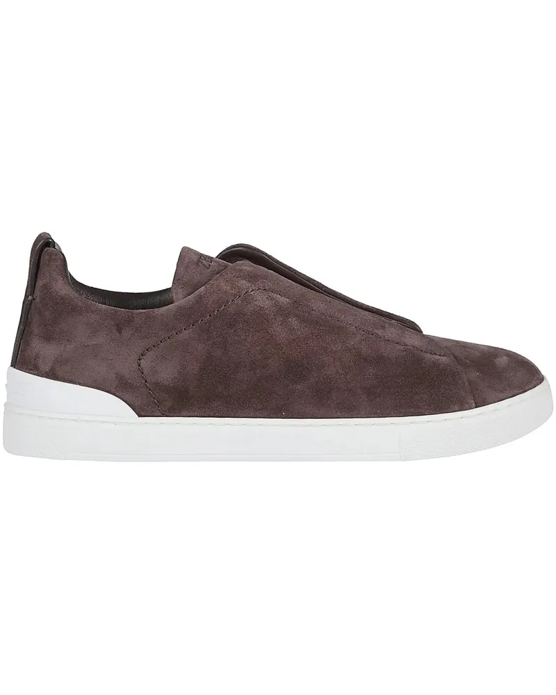 Ermenegildo Zegna Low-Top Sneaker Triple Stitch Low Top Sneakers Brown braun Braun