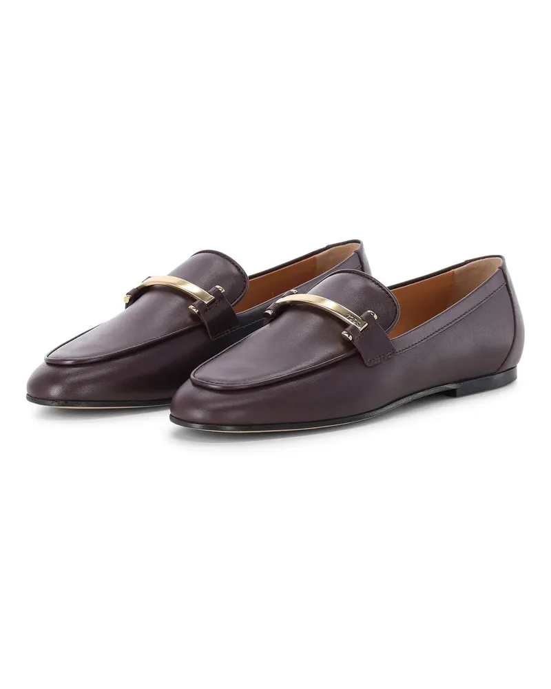 TOD'S Low-Top Sneaker Loafers aus Leder braun Braun