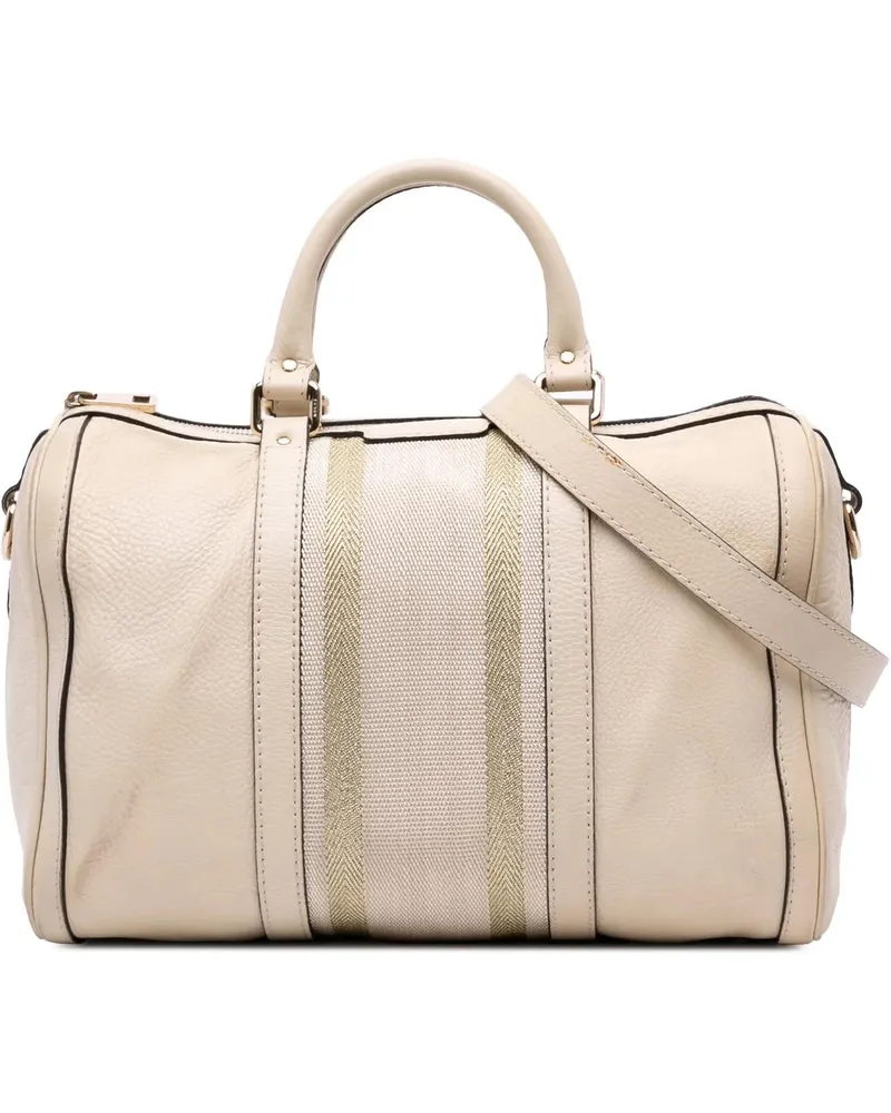 Gucci Hobo Bags Calfskin Web Joy Boston Bag braun Braun