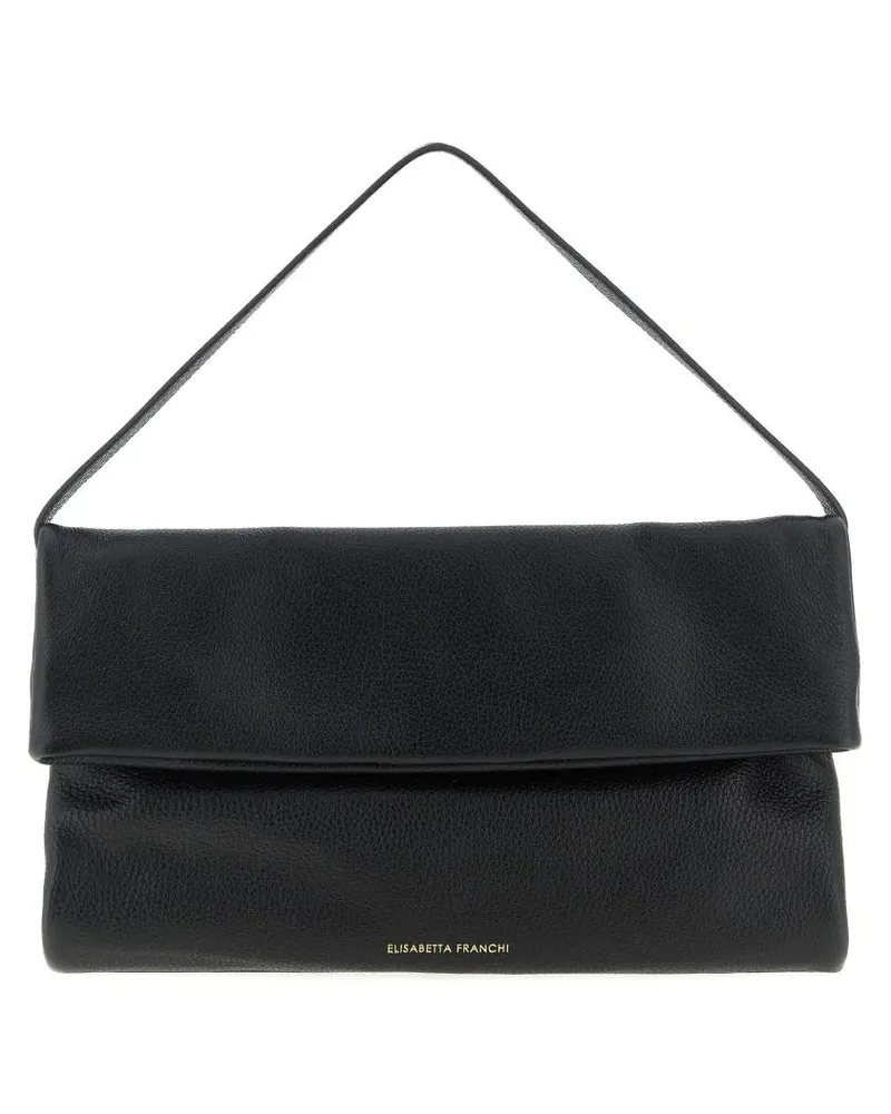 Elisabetta Franchi Hobo Bags Logo Shoulder Bag schwarz Schwarz