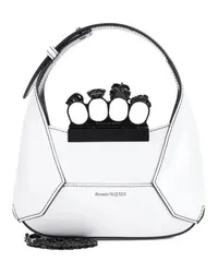 Alexander McQueen Shopper Jewelled Mini Hobo Bag Weiß