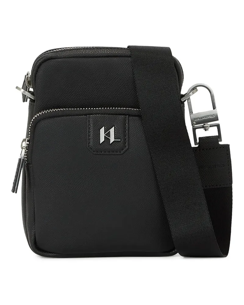 Karl Lagerfeld Crossbody Bags K/Monogram Umhängetasche aus Leder schwarz Schwarz