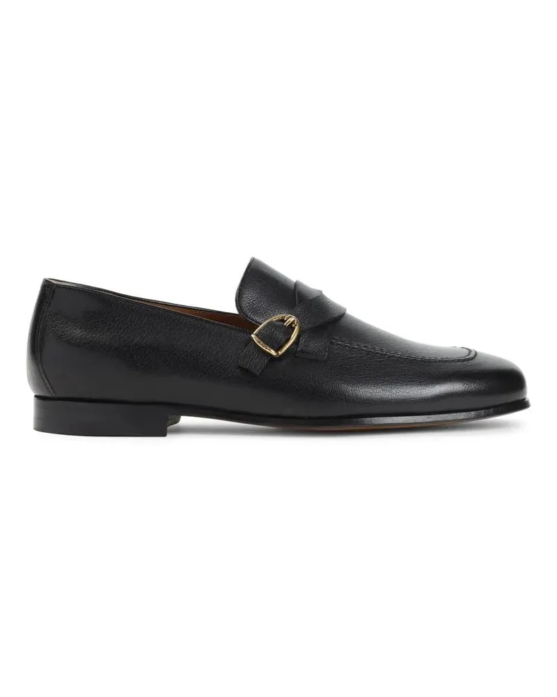 Tom Ford Loafer Polished Black Leather Loafers schwarz Schwarz