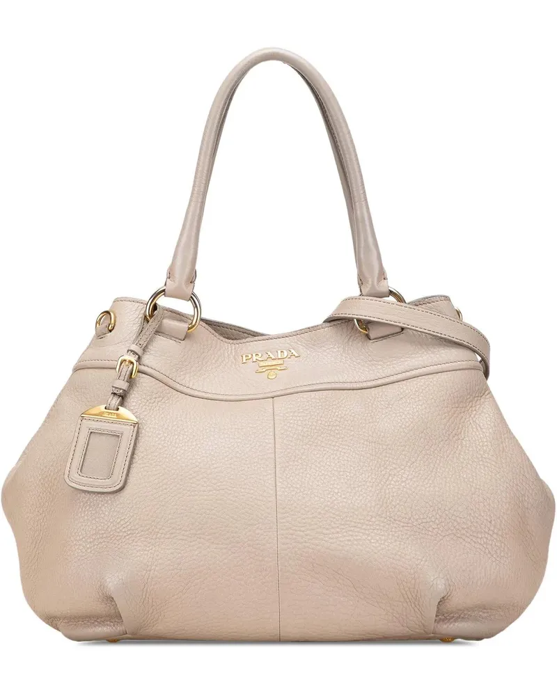 Prada Hobo Bags Vitello Daino Open Convertible Tote braun Braun