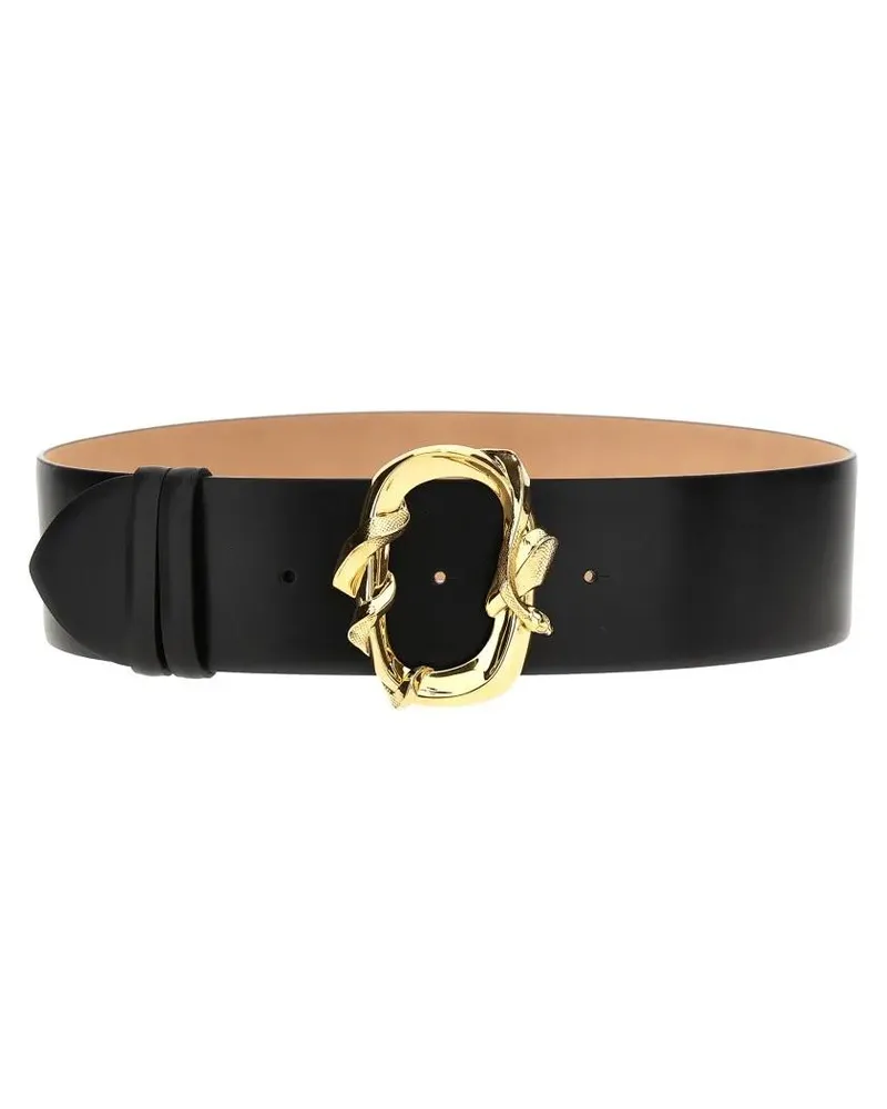 Alexander McQueen Gürtel 'Snake' Belt schwarz Schwarz