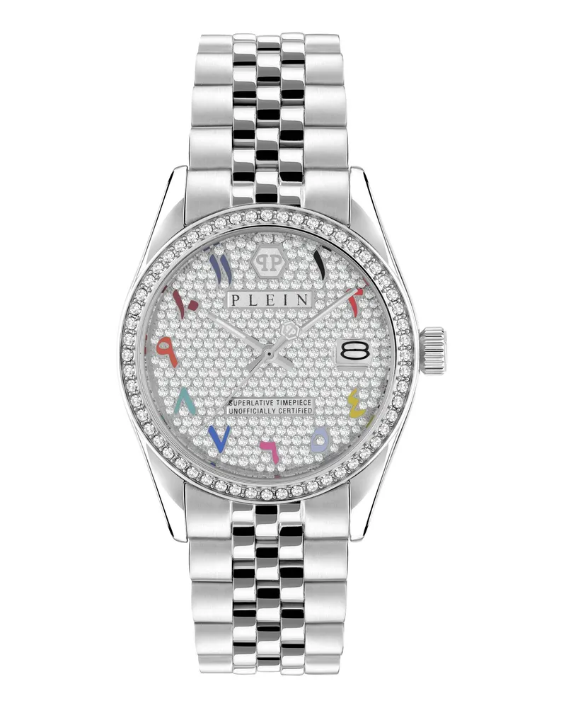 Philipp Plein Uhr Quarz-Analoguhr Date Superlative silver Silber
