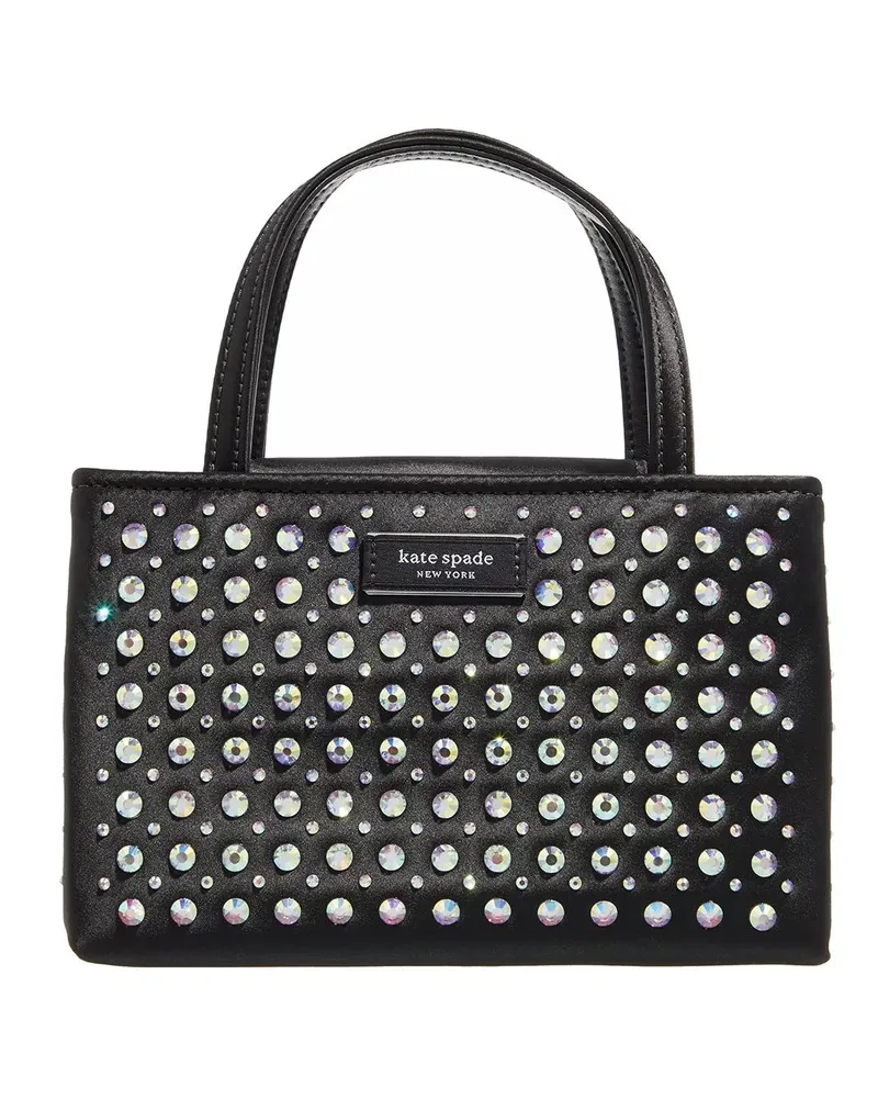 Kate Spade Tote Sam Icon Crystal Embellished Fabric Schwarz