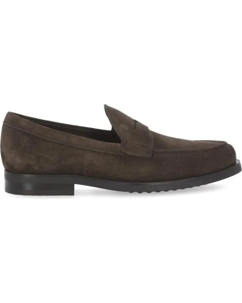 TOD'S Loafer Flat Shoes Brown braun Braun