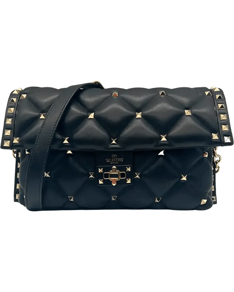 Valentino Garavani Crossbody Bags Valentino Candystud shoulder bag quilted leather b schwarz Schwarz