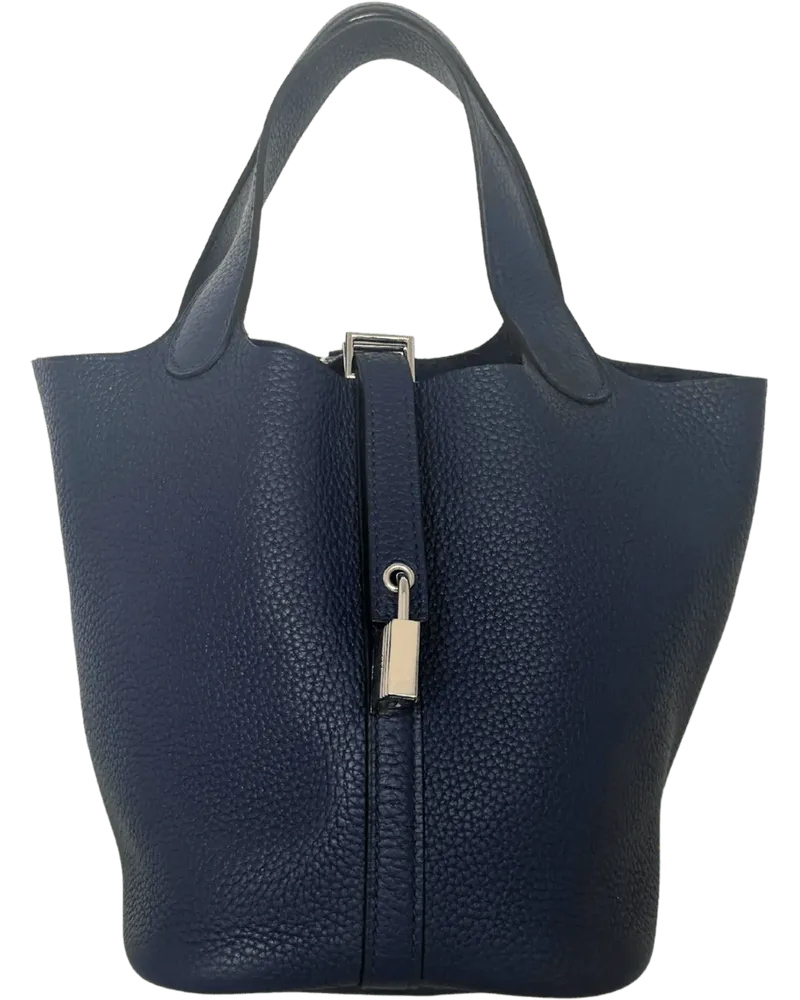 Hermès Crossbody Bags Hermes Picotin 18 Taurillon Clemence Navy Blue Pal blau Blau